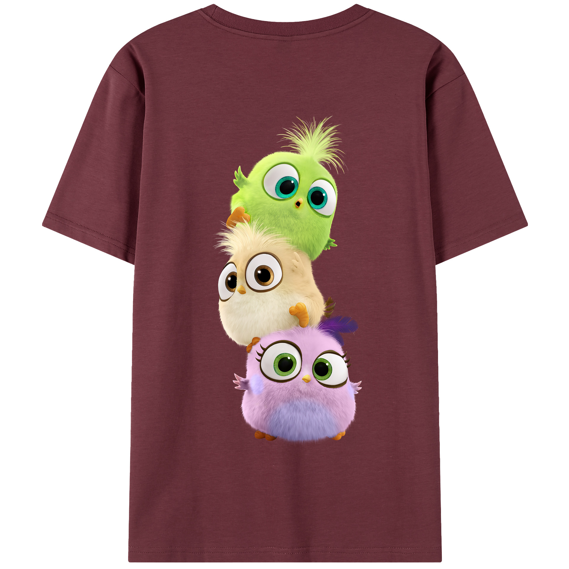 （画像用） Angry Birds アングリーバード 綿100％半袖Tシャツ（背面プリント）